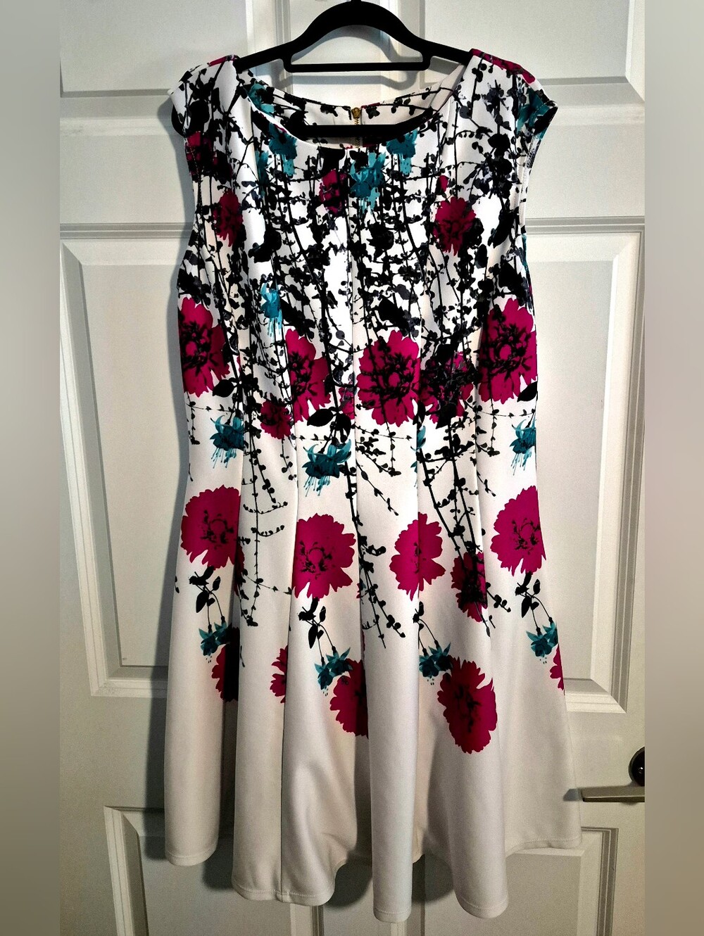 Zarr Collection Floral Fit & Flare Midi Dress Feminine Colorful 16